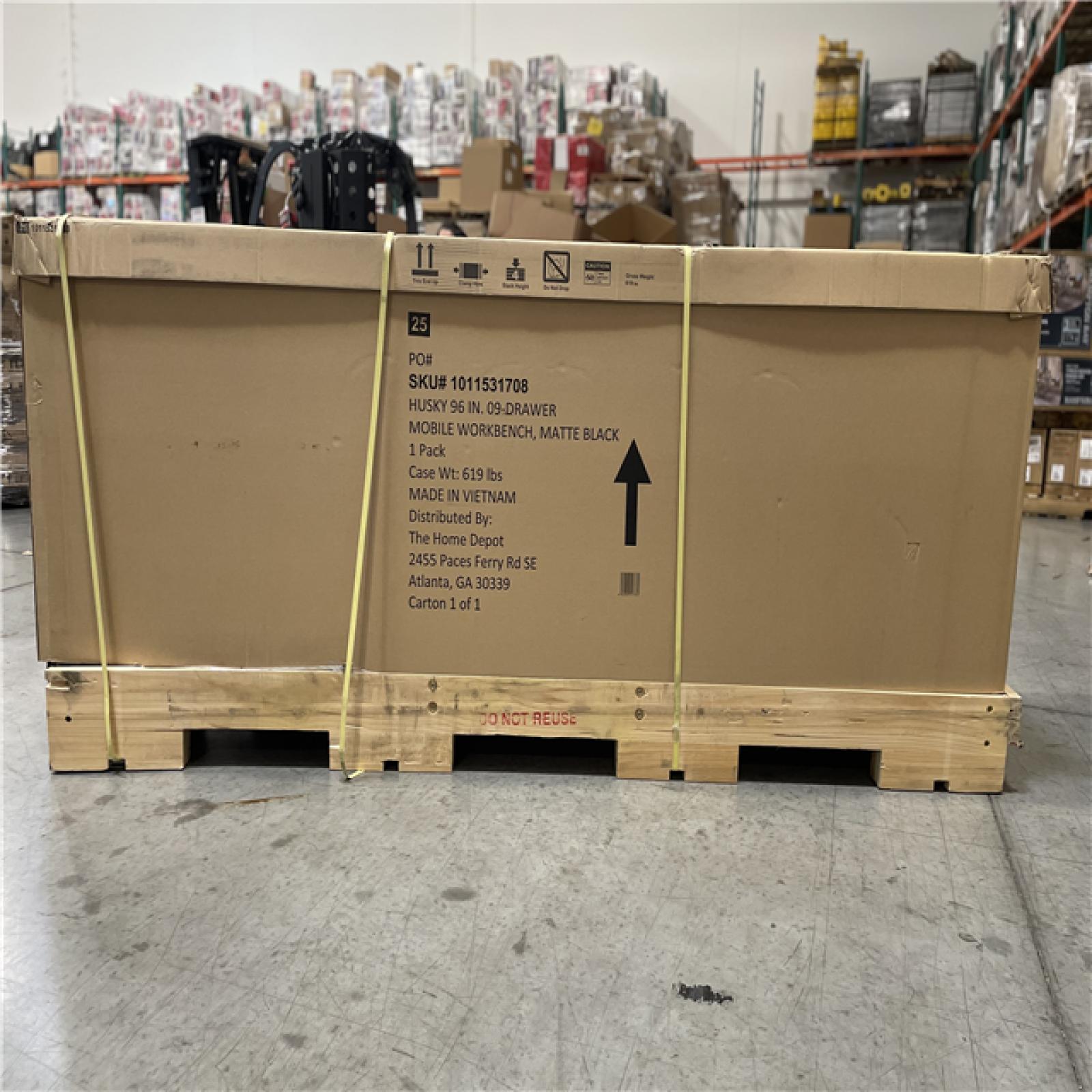 DALLAS LOCATION- AS-IS HUSKY 96 IN MOBILE WORKBENCH MATTE BLACK