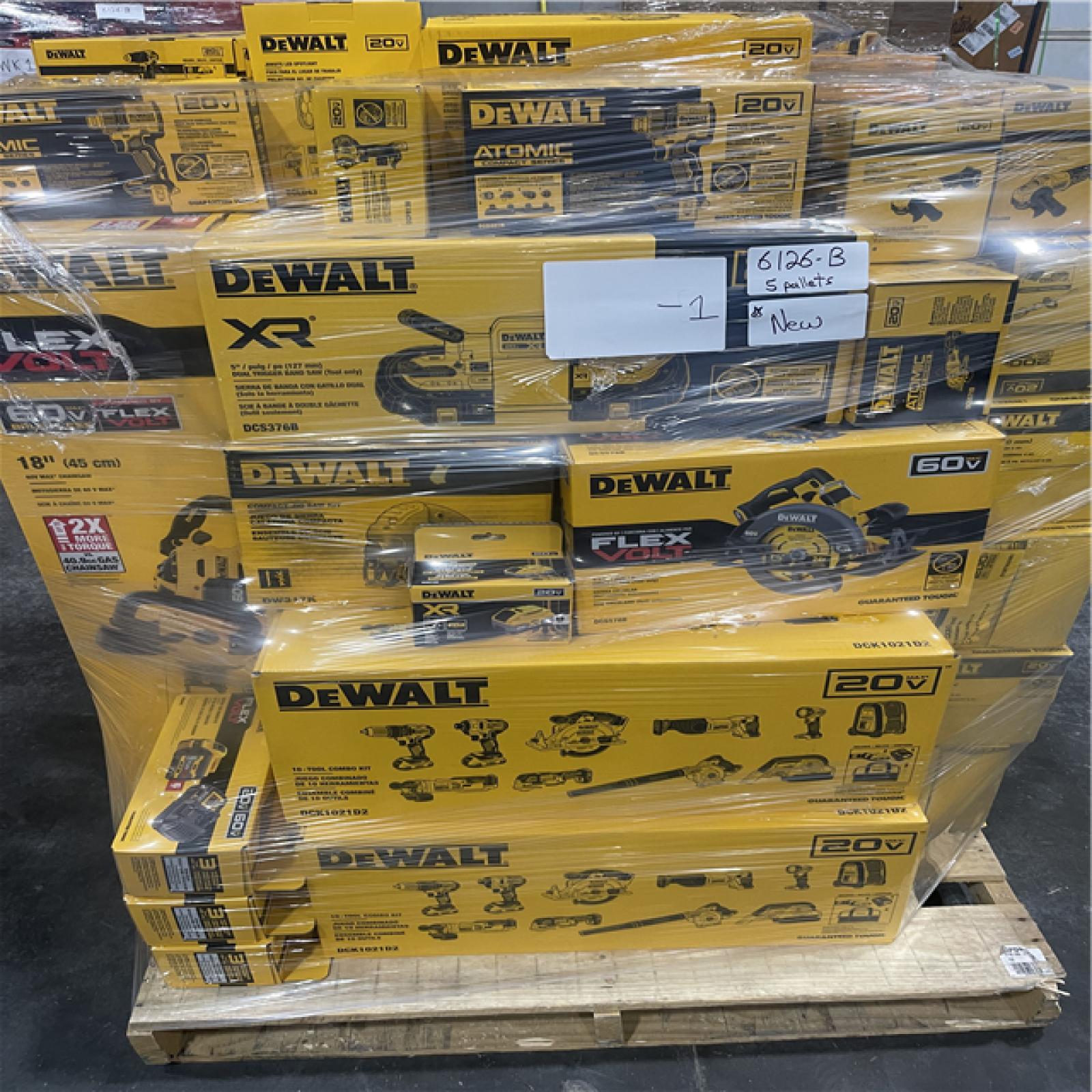 Atlanta Location NEW DEWALT AND MILWUAKEE power tools and more (5 Pallets) 6126-B