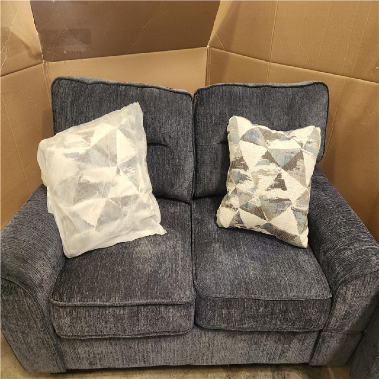 Phoenix Location 2-Piece Blue Sofa Double Seater and Single Seat