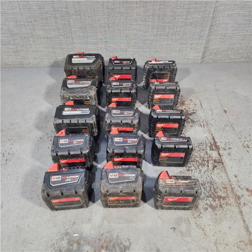 HOUSTON LOCATION - AS-IS MILWAUKEE BATTERY PACK QTY - 15