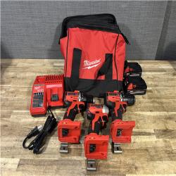 Houston Location AS-IS Milwaukee Hammer Drill Driver and Drill Driver and impact Driver and Batteries QTY/2 with Charger