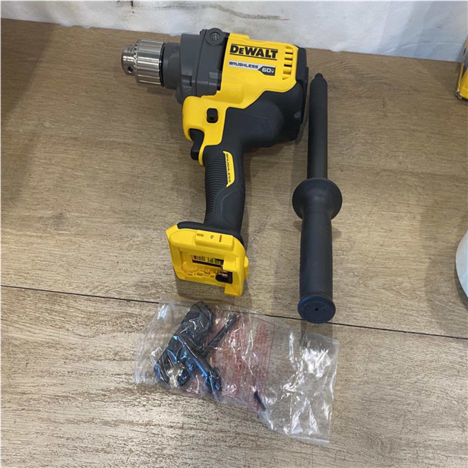 AS-IS DEWALT FLEXVOLT 60-Volt MAX Cordless Brushless 1/2 in. Mixer/Drill with E-Clutch (Tool-Only)