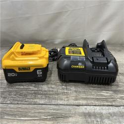 AS-IS DEWALT 20V MAX Lithium-Ion 6.0 Ah Battery and Charger