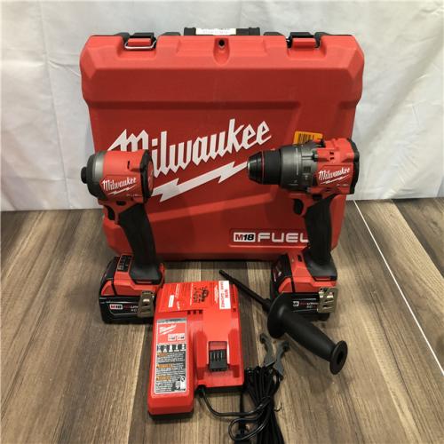 AS-IS Milwaukee FUEL 18V Lithium-Ion Brushless Cordless Hammer Drill and Impact Driver Combo Kit