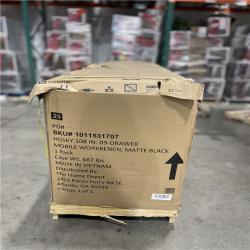 DALLAS LOCATION - AS-IS Husky 108 in. W x 24 in. D 9-Drawer Heavy-Duty Mobile Workbench with Stainless Steel Top in Matte Black