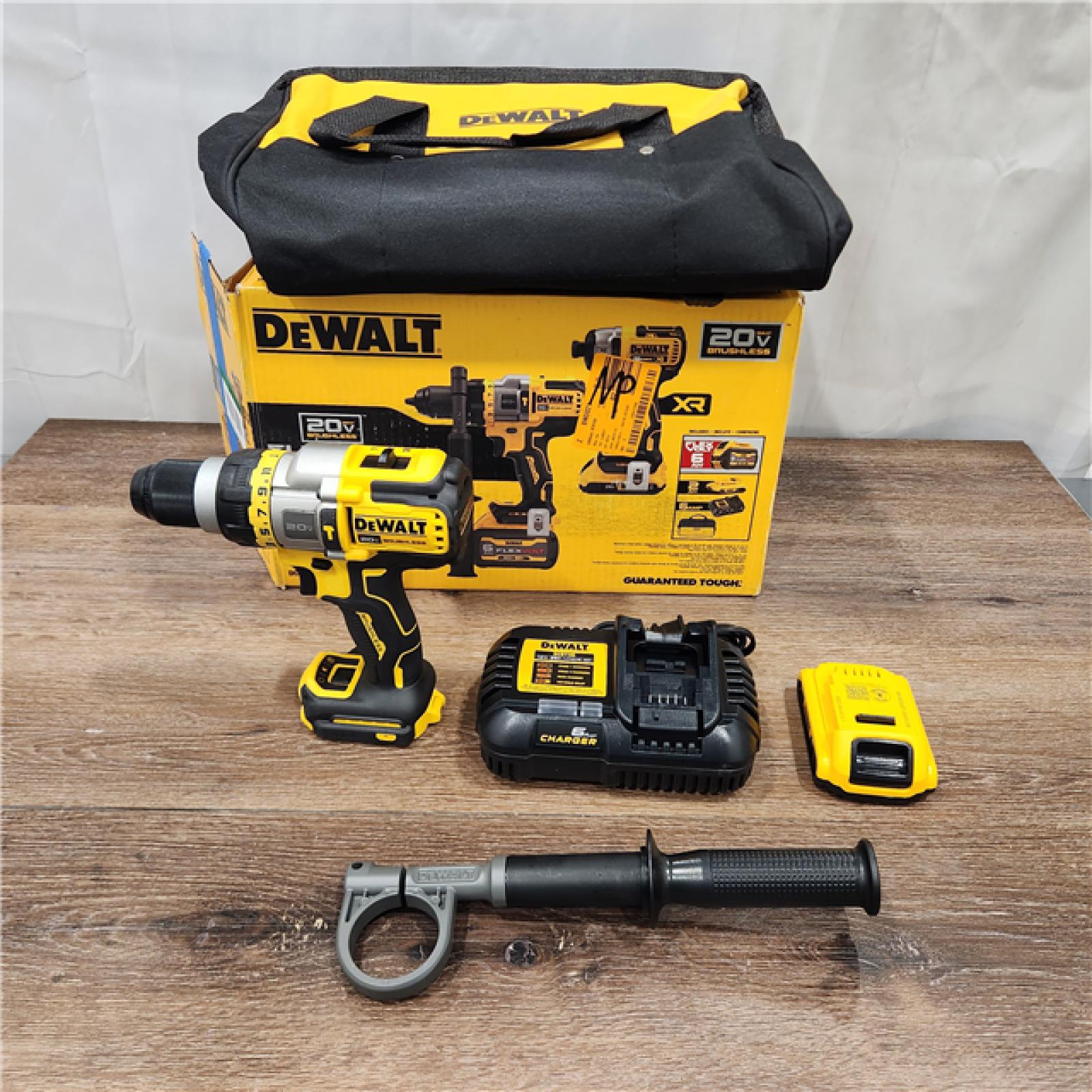 AS-IS DEWALT DCK2100D1T1 20V MAX FLEXVOLT ADVANTAGE Lithium Ion Brushless Cordless 2-Tool Combo Kit W/ Hammer Drill and (Not included Impact Driver 2.0 Ah)