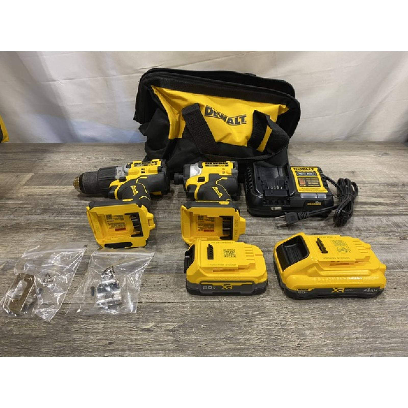 AS-IS DEWALT 20V XR Lithium-Ion Cordless 2-Tool Combo Kit