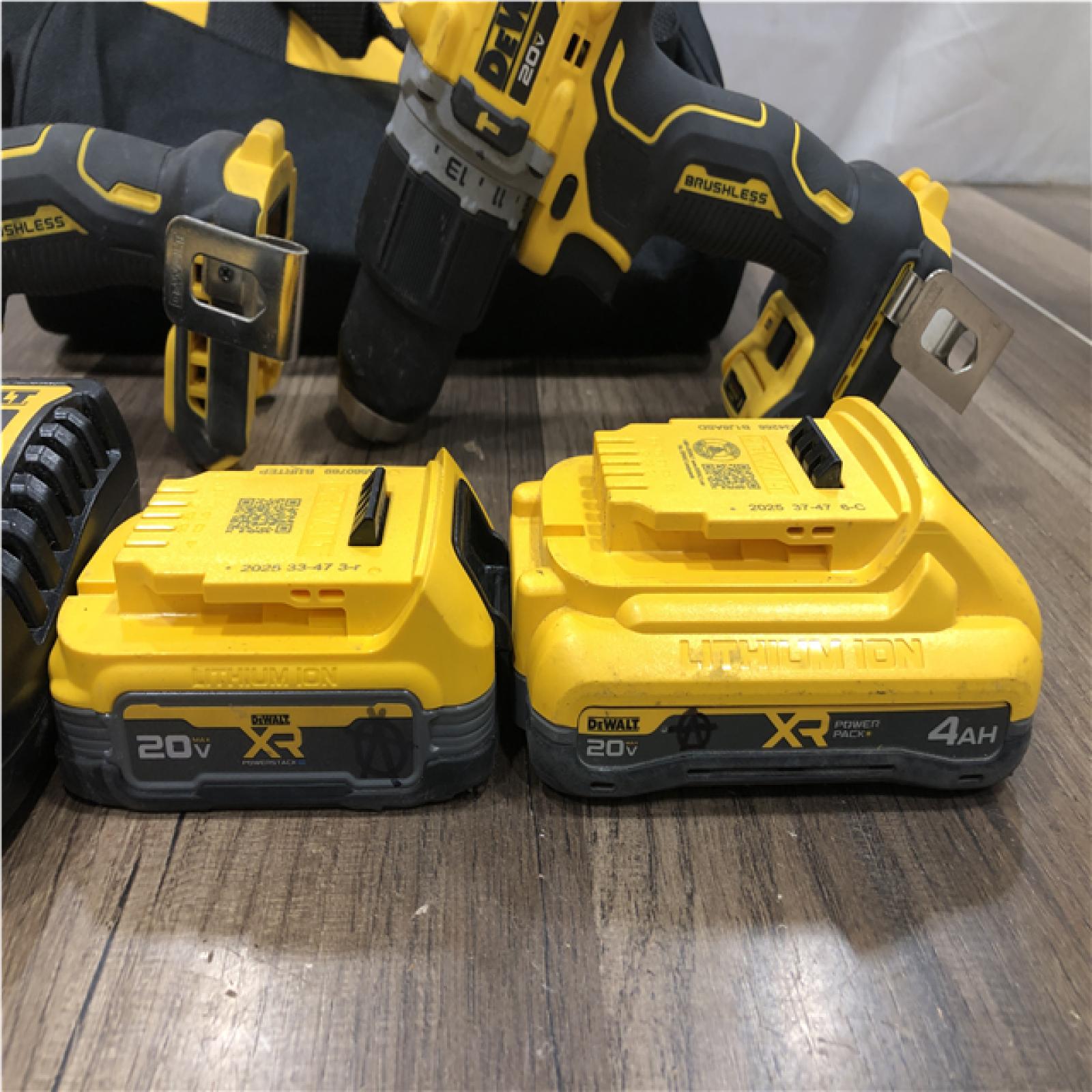 AS-IS DEWALT 20V XR Lithium-Ion Cordless 2-Tool Combo Kit