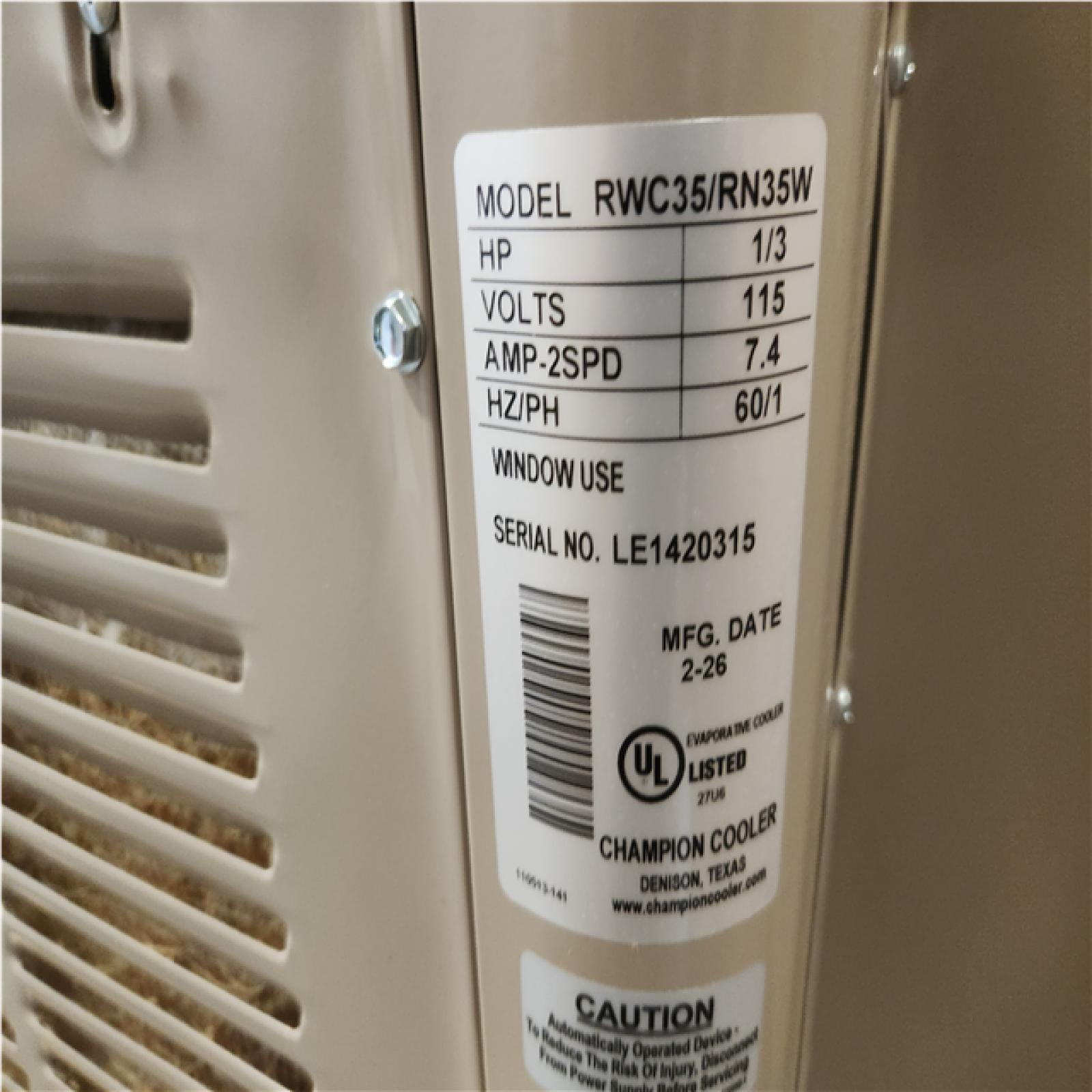 Phoenix AS-IS Champion Cooler 3300 CFM 2-Speed Window Evaporative Cooler for 900 sq. ft.