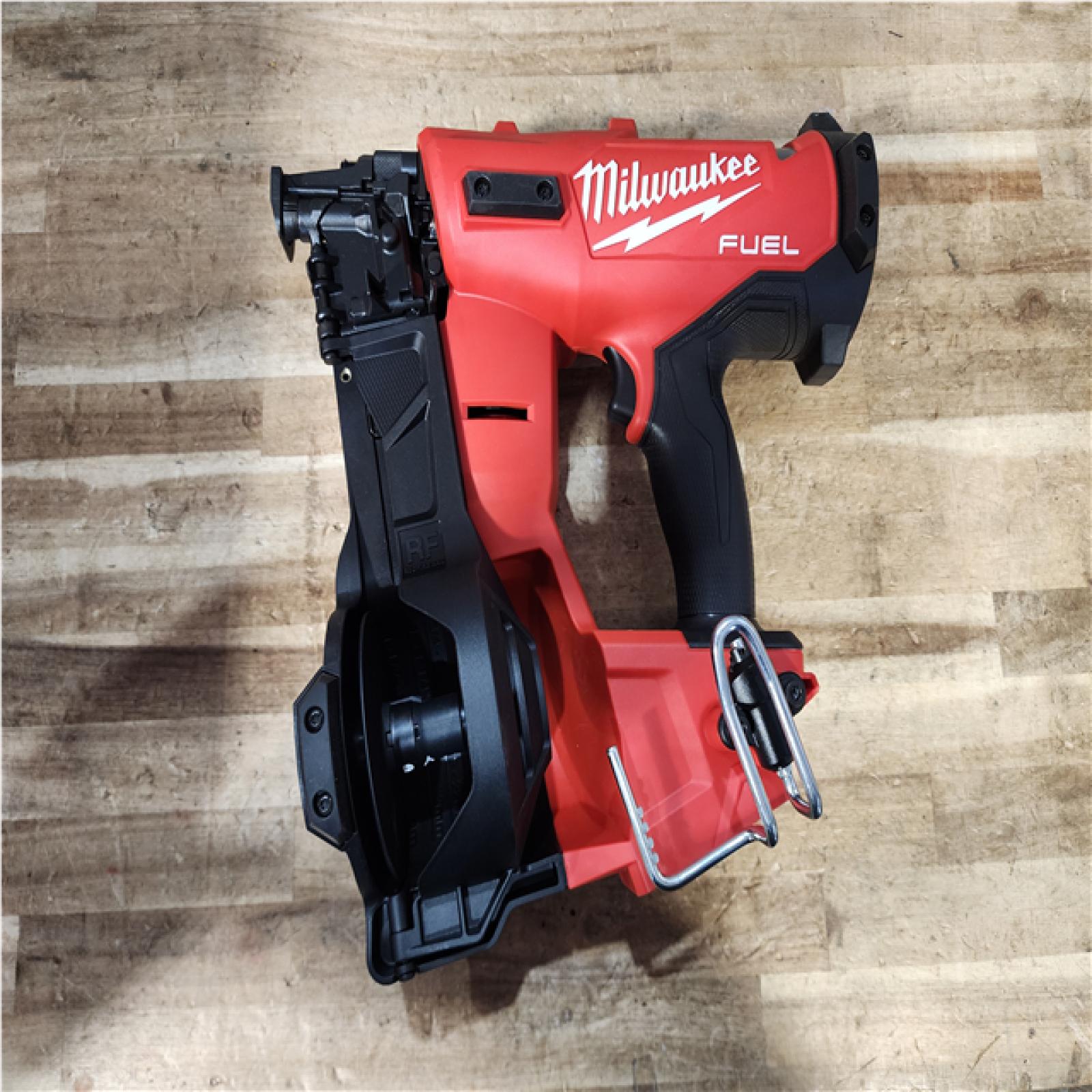 Houston Location AS-IS Milwaukee FUEL 18-Volt Lithium-Ion Brushless Cordless Coil Roofing Nailer (Tool Only)
