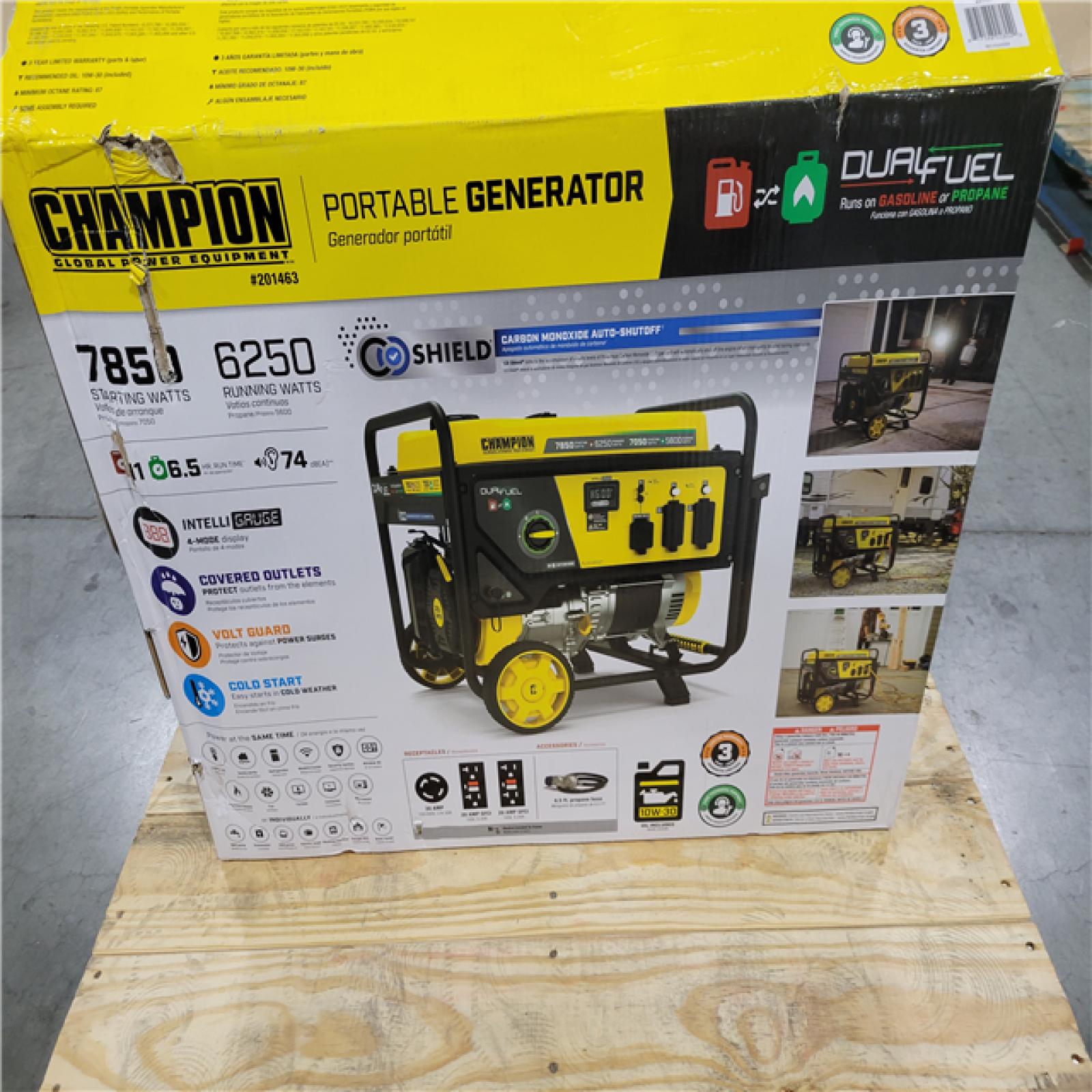 CALIFORNIA NEW CHAMPION PORTABLE GENERATOR