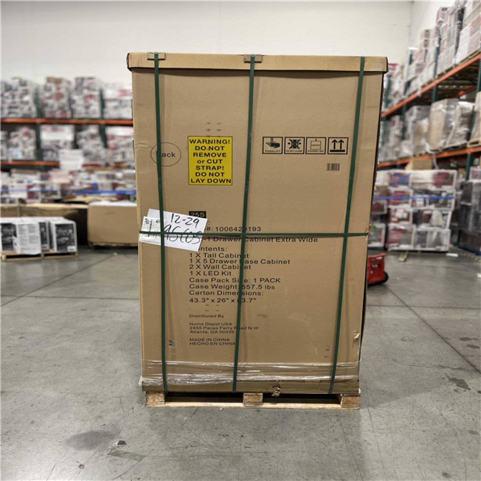 DALLAS LOCATION - AS-IS Husky 4-Piece Extra Wide Heavy Duty Welded Steel Garage Storage System