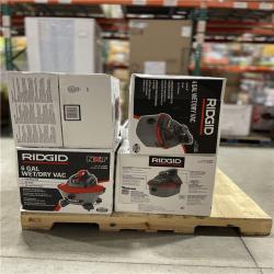 DALLAS LOCATION- RIDGID WET/DRY VACUUM PALLET (6 UNITS)