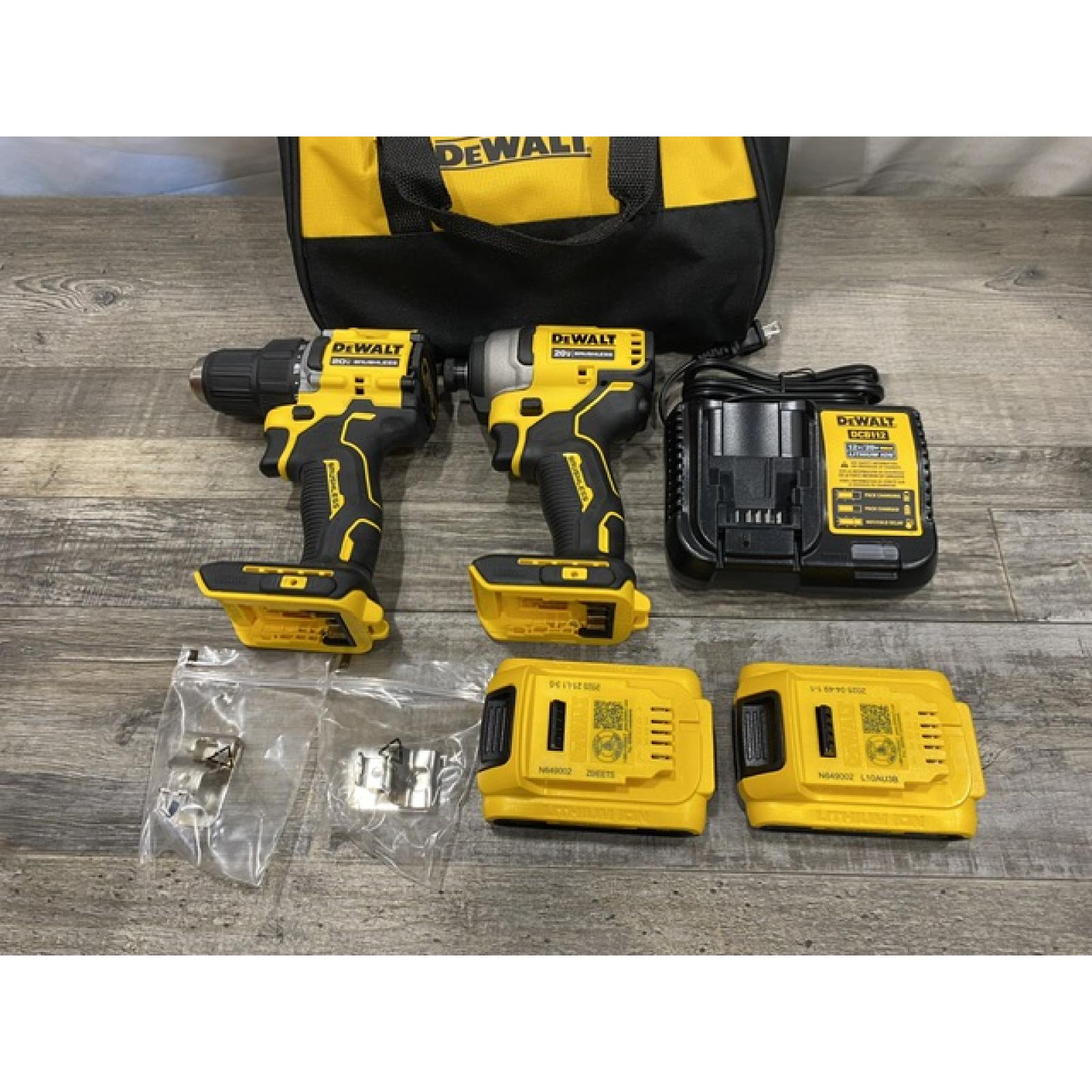 AS-IS DEWALT ATOMIC 20-Volt MAX Lithium-Ion Cordless Combo Kit
