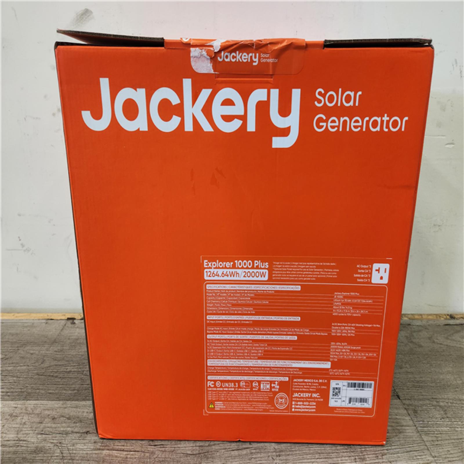 Phoenix Location NEW Jackery Solar Generator Explorer 1000 Plus 1264.64Wh/2000W Model No. JE-1000C (SEALED)