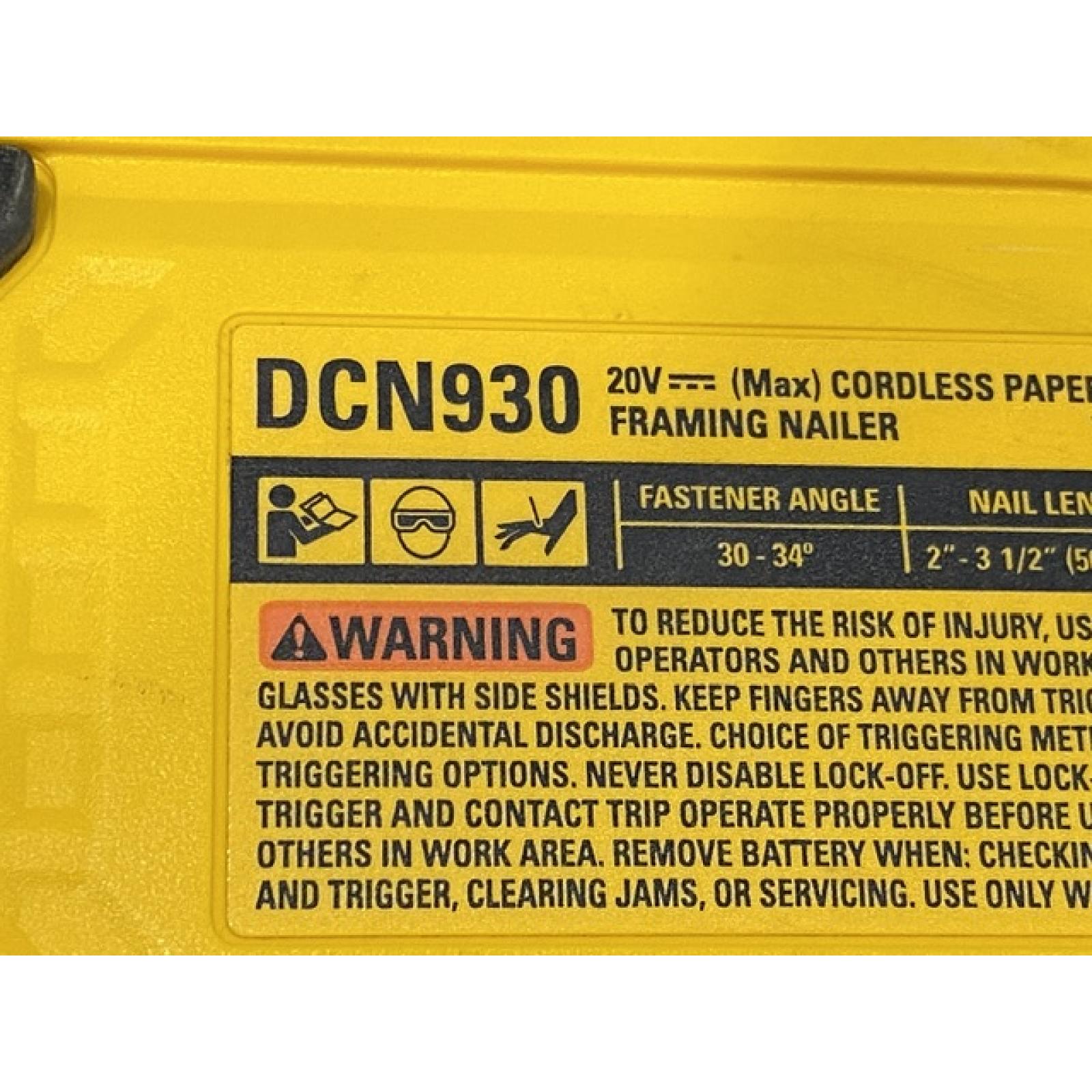 AS-IS DEWALT 20V 30 Degree Cordless Framing Nailer (Tool-Only)