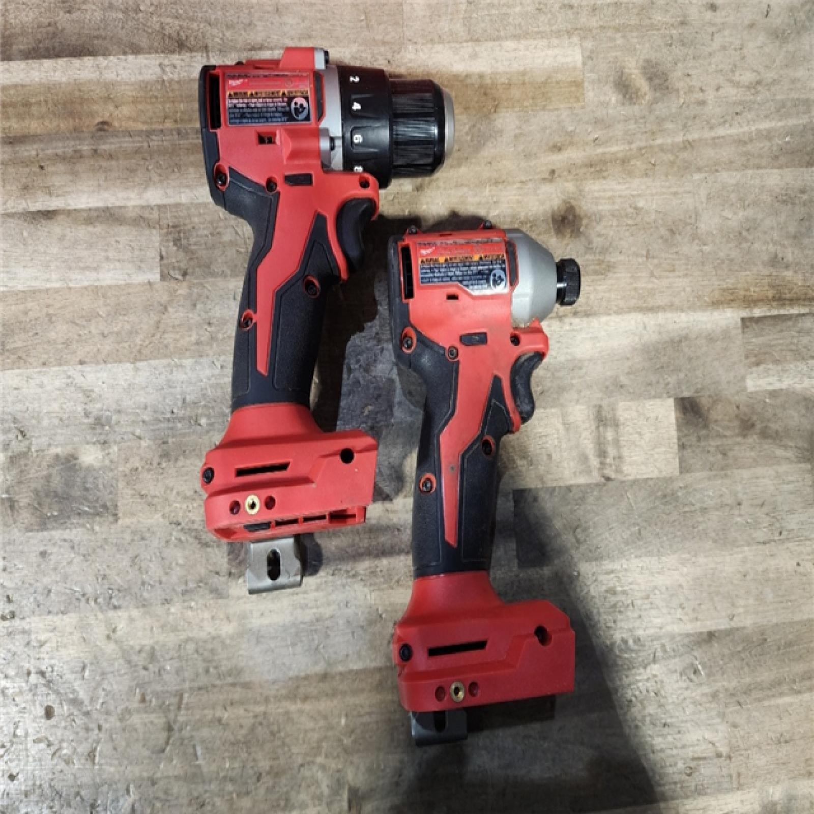 HOUSTON LOCATION - AS-IS Milwaukee M18 18V Lithium-Ion Brushless Cordless Compact Drill/Impact Combo Kit (2-Tool) W/(2) 2.0 Ah Batteries, Charger & Bag