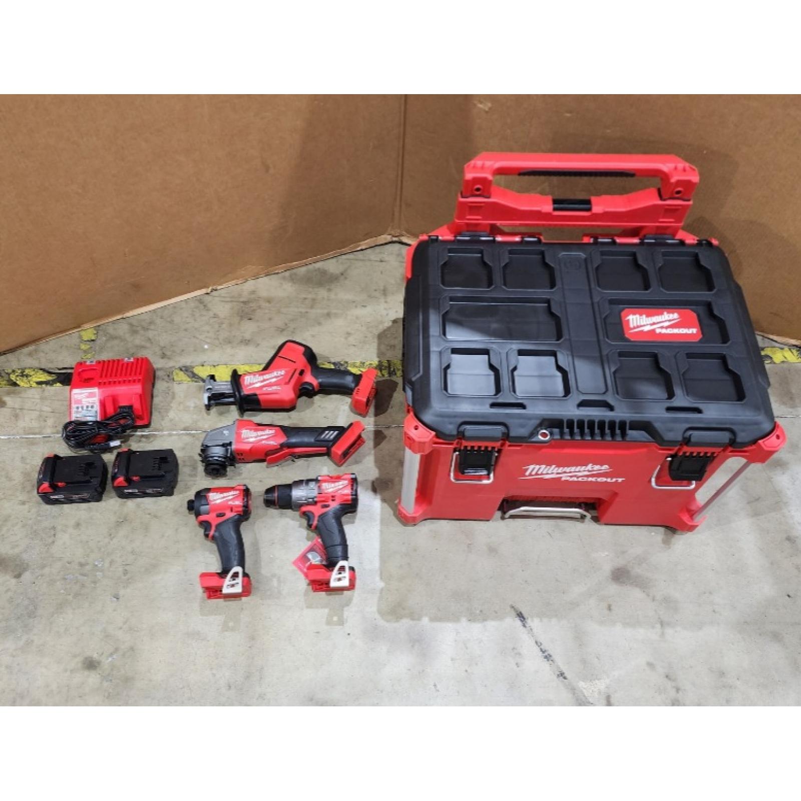 HOUSTON LOCATION - AS-IS (APPEARS LIKE NEW) Milwaukee Electric - M18 4-Tool Combo KIT