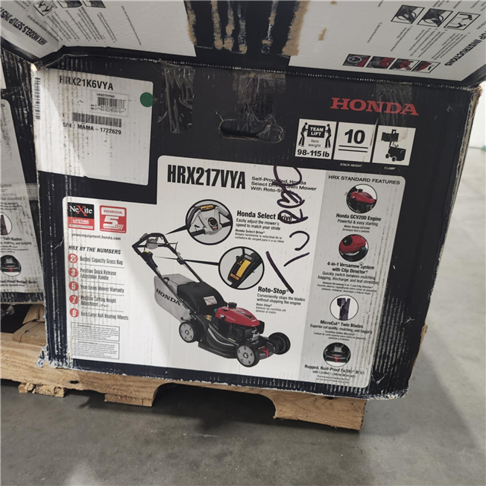 Dallas Location - As-Is Honda HRX217VKA Mower | 21 Walk Behind Mower