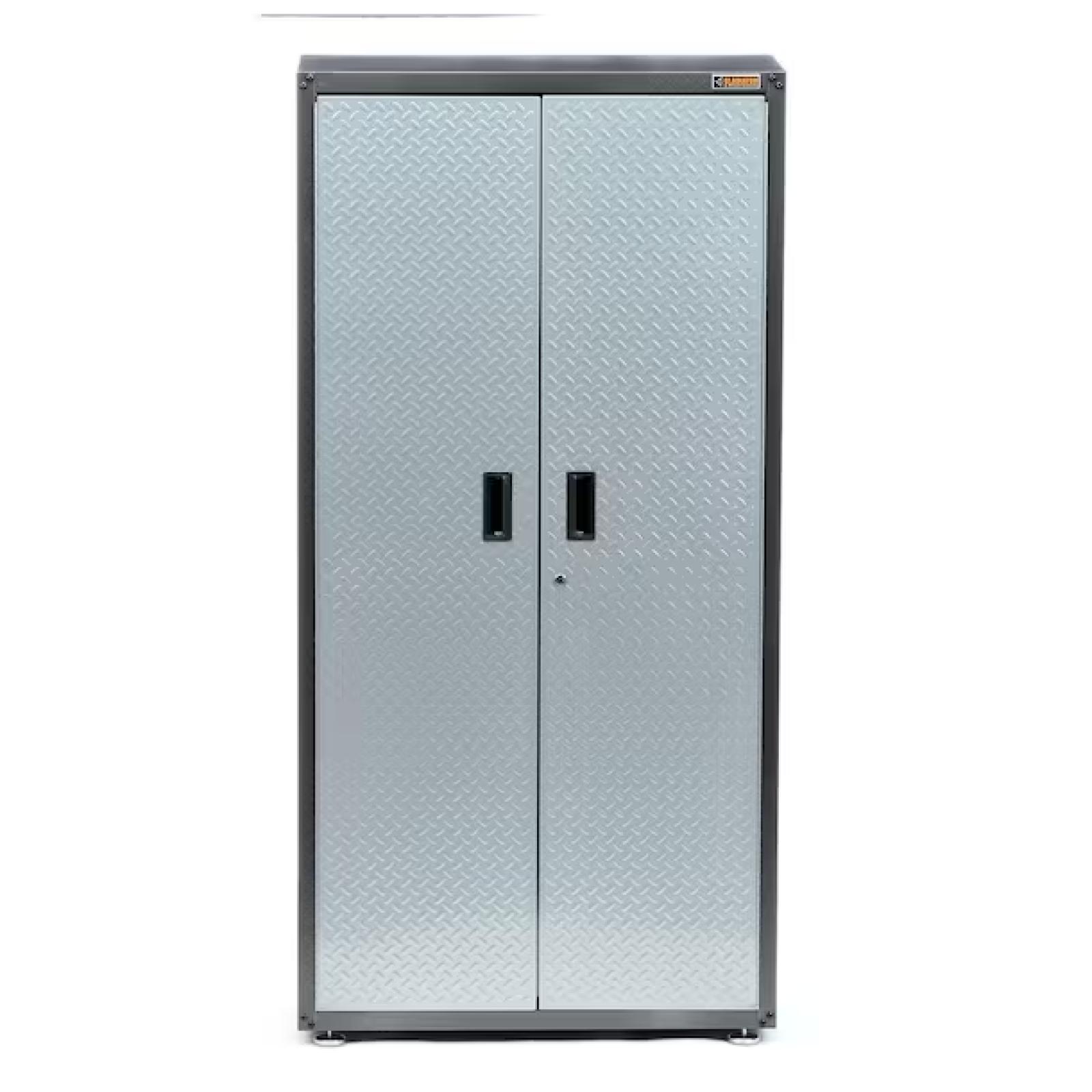 DALLAS LOCATION - Gladiator Ready-to-Assemble Steel Freestanding Garage Cabinet in Silver Tread (36 in. W x 72 in. H x 18 in. D)