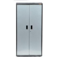 DALLAS LOCATION - Gladiator Ready-to-Assemble Steel Freestanding Garage Cabinet in Silver Tread (36 in. W x 72 in. H x 18 in. D)