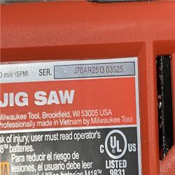 AS-IS Milwaukee FUEL 18V Lithium-Ion Brushless Cordless Jig Saw (Tool-Only)