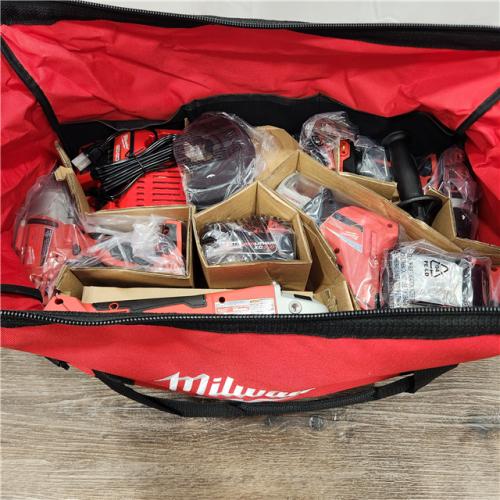 LIKE NEW! Milwaukee M18 18-Volt Lithium-Ion Cordless Combo Kit 4-Tool) with 2-Batteries, Charger and Tool Bag