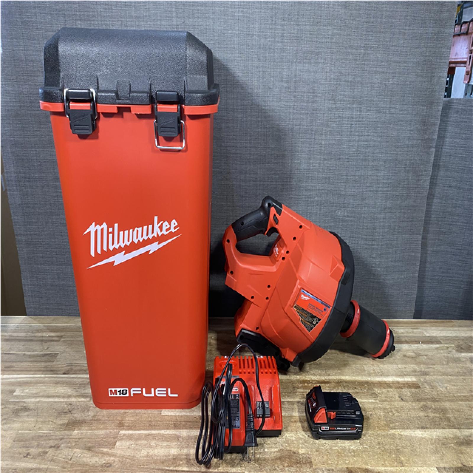 Houston Location AS-IS Milwaukee FUEL 18-Volt Lithium-Iron Cordless Plumbing Drain Snake Auger Kit