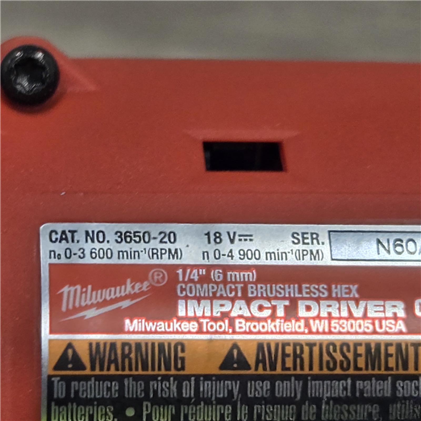 AS-IS Milwaukee M18 18V Cordless 1/4 in. Compact Impact Driver (Tool Only)