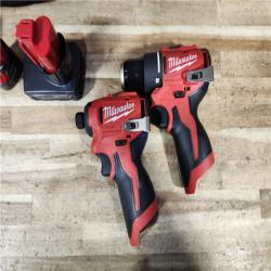 HOUSTON LOCATION - AS - IS Milwaukee 12-Volt Lithium-Ion Brushless Cordless Subcompact Drill and Impact Driver Combo Kit