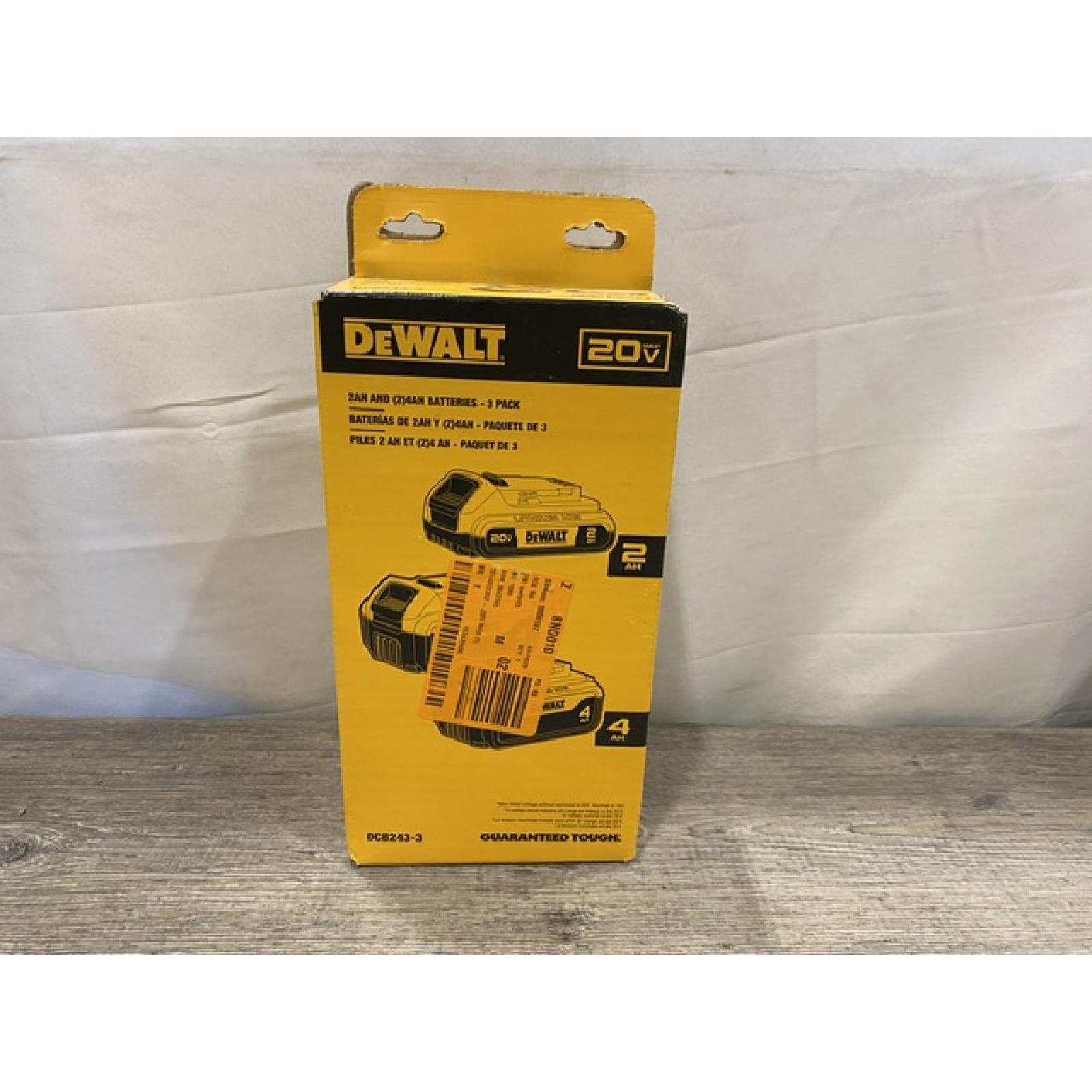 NEW - DEWALT 20V MAX Lithium-Ion 2.0 Ah and (2) 4.0 Ah Battery Packs (3-Pack)