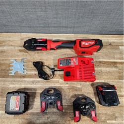 Houston Location AS-IS Milwaukee 18V Lithium-Ion Cordless Short Throw Press Tool with 3 PEX Crimp Jaws Kit
