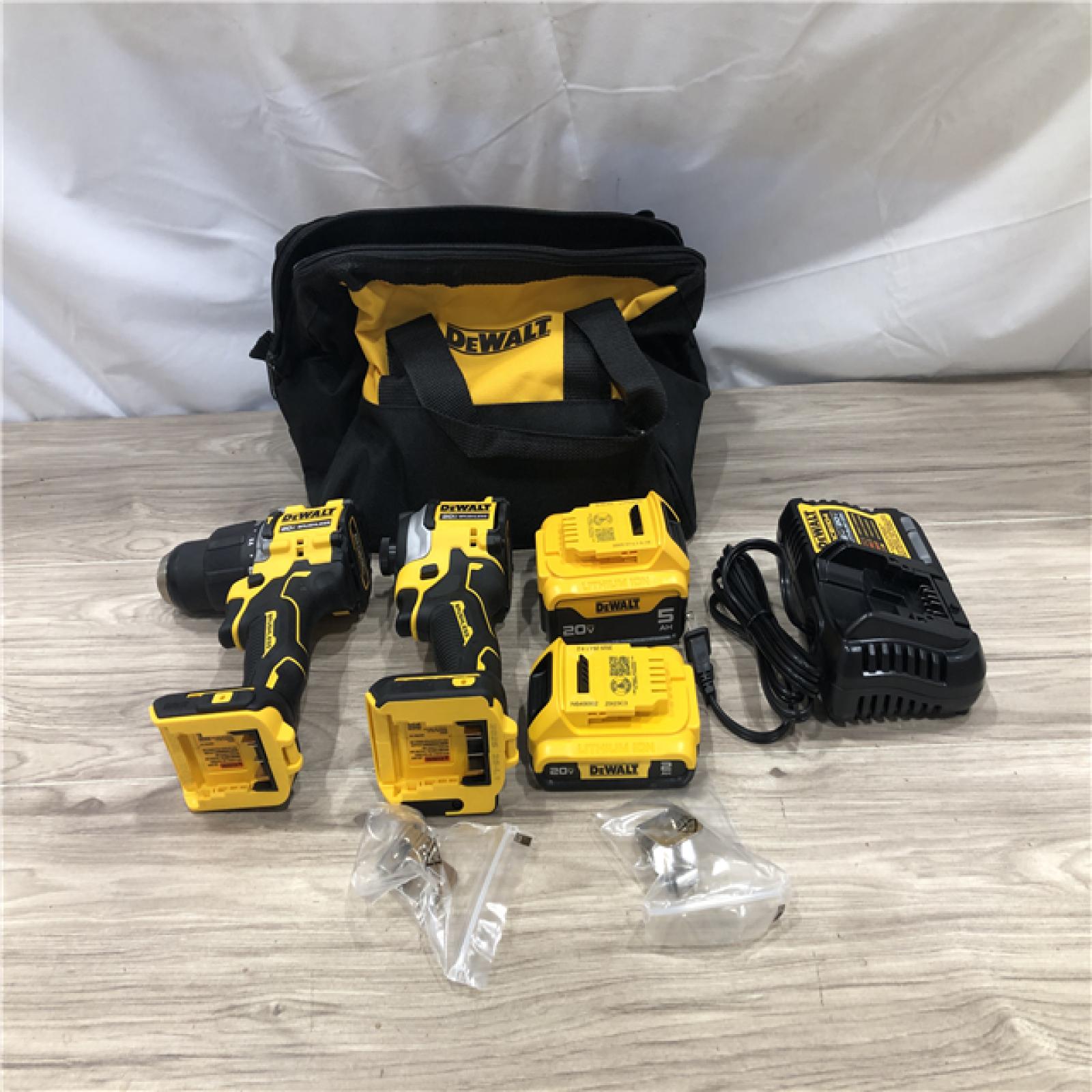 AS-IS DeWalt 20V MAX Atomic Cordless 2 Tool Compact Hammer Drill and Impact Driver Kit