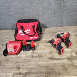 HOUSTON LOCATION - AS-IS Milwaukee 3497-22 12V Brushless Hammer Drill and Impact Driver Combo Kit