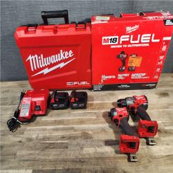 HOUSTON LOCATION - AS-IS MILWAUKEE FUEL 18V Lithium-Ion Brushless Cordless Hammer Drill and Impact Driver Combo Kit