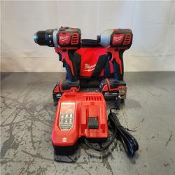 AS-IS- Milwaukee 18V Lithium-Ion Cordless Drill Driver/Impact Driver Combo Kit