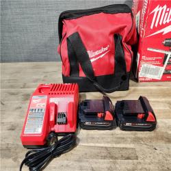 HOUSTON LOCATION - AS-IS Milwaukee M18 18V Lithium-Ion Brushless Cordless Compact Drill/Impact Combo Kit (2-Tool) W/(2) 2.0 Ah Batteries  Charger & Bag