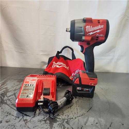 AS-IS- Milwaukee FUEL 18V Lithium-Ion Brushless Cordless 1/2 in. Impact Wrench w/Friction Ring Kit