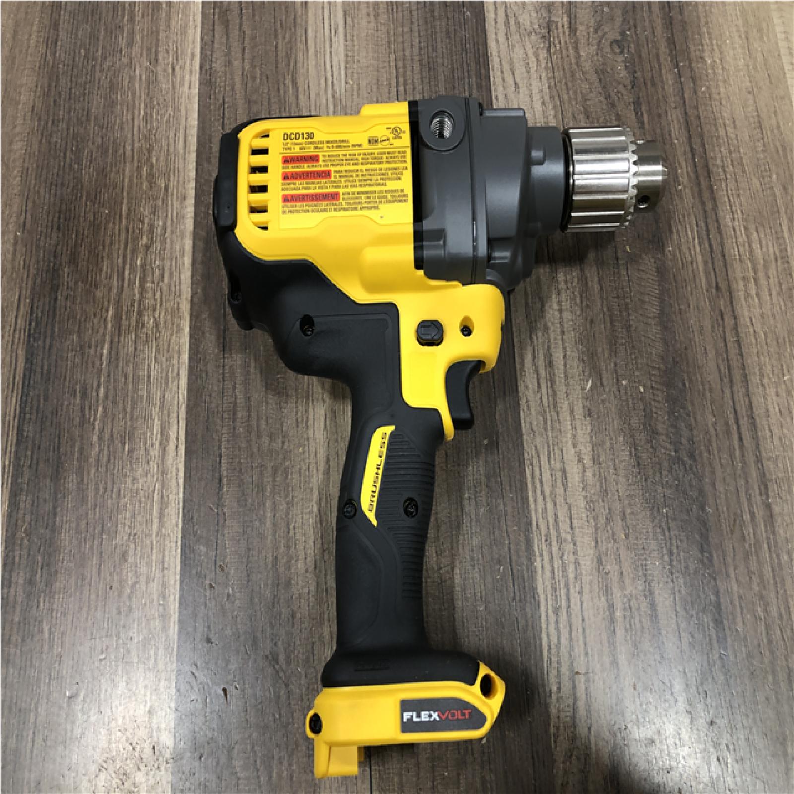 AS-IS DEWALT FLEXVOLT 60-Volt MAX Cordless Brushless 1/2 in. Mixer/Drill with E-Clutch (Tool-Only)