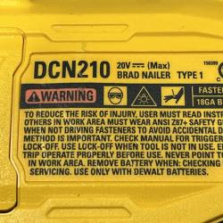 AS-IS DEWALT 20V MAX XR 18 Gauge Cordless Brad Nailer (Tool Only)