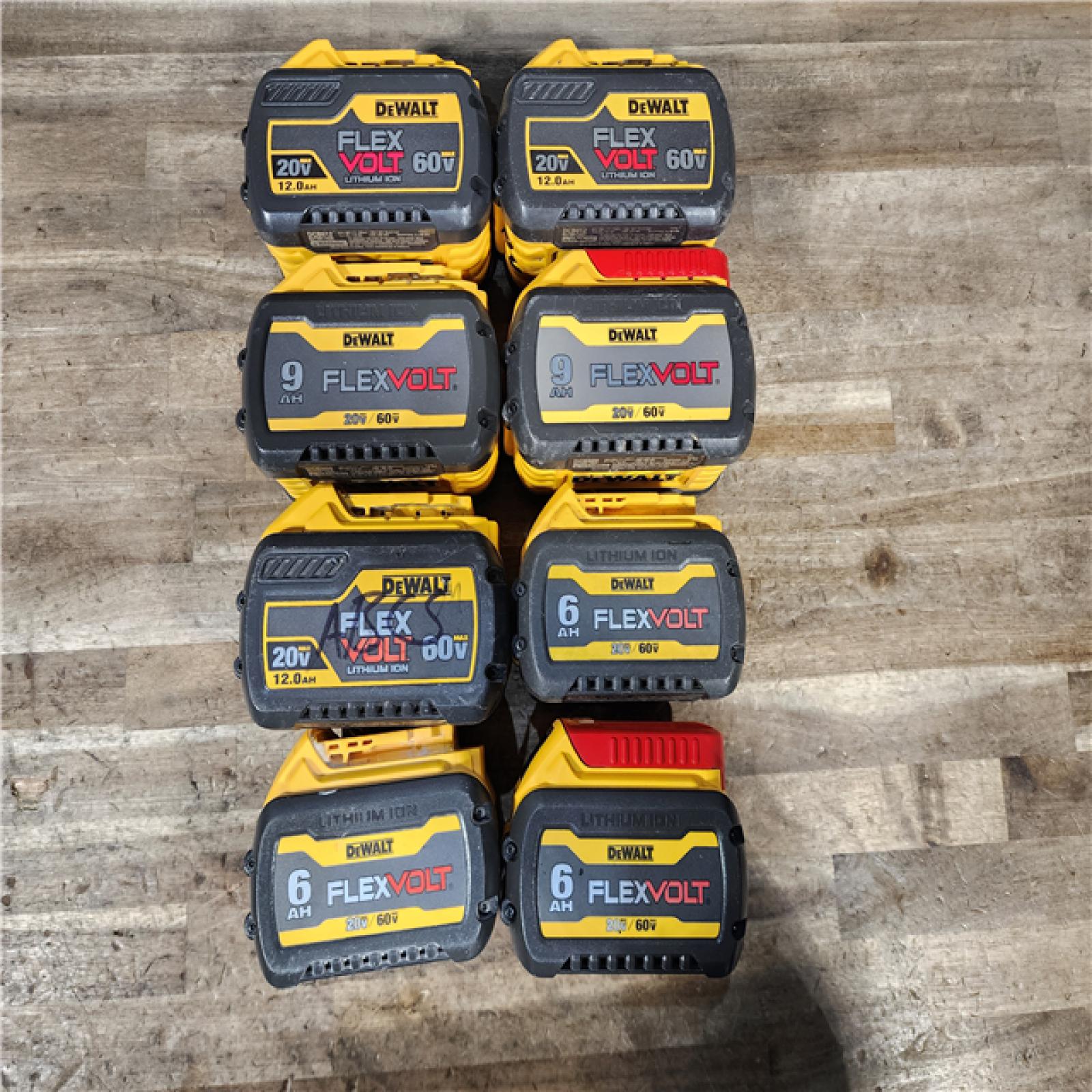 HOUSTON LOCATION - AS-IS DEWALT FLEXVOLT BATTERY PACK QTY - 8
