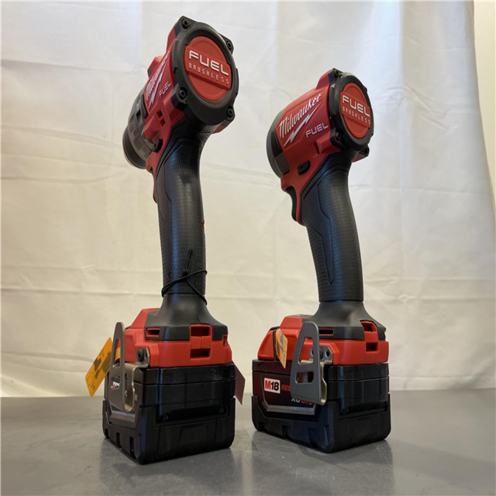 AS-IS - MILWAUKEE FUEL 18V Lithium-Ion Brushless Cordless Hammer Drill and Impact Driver Combo Kit