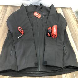 AS-IS Milwaukee Men's X-Large 12-Volt Lithium-Ion Cordless Tough Shell Black Heated Jacket with