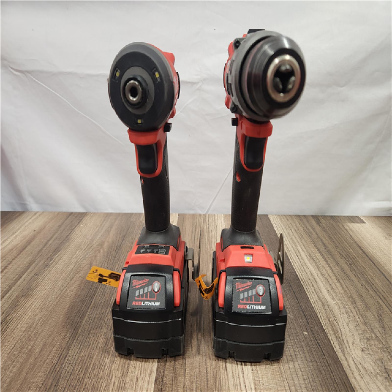 AS-IS- MILWAUKEE FUEL 18V Lithium-Ion Brushless Cordless Hammer Drill and Impact Driver Combo Kit