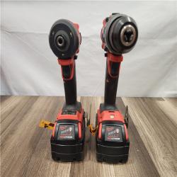AS-IS- MILWAUKEE FUEL 18V Lithium-Ion Brushless Cordless Hammer Drill and Impact Driver Combo Kit
