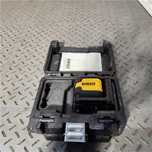 HOUSTON Location-AS-IS-DEWALT 55 Ft. Green Self-Leveling Cross Line Laser Level with (2) AA Batteries & Case APPEARS IN GOOD Condition
