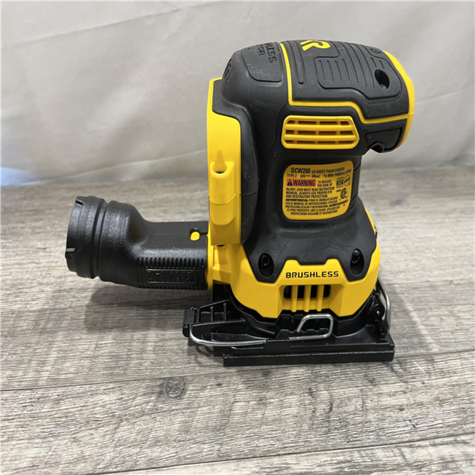 AS-IS DEWALT 20V MAX XR Cordless Brushless 1/4 Sheet Variable Speed Sander (Tool Only)