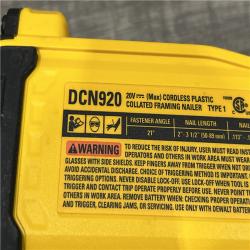 AS-IS DEWALT 20-Volt 21° Cordless Framing Nailer (Tool-Only)