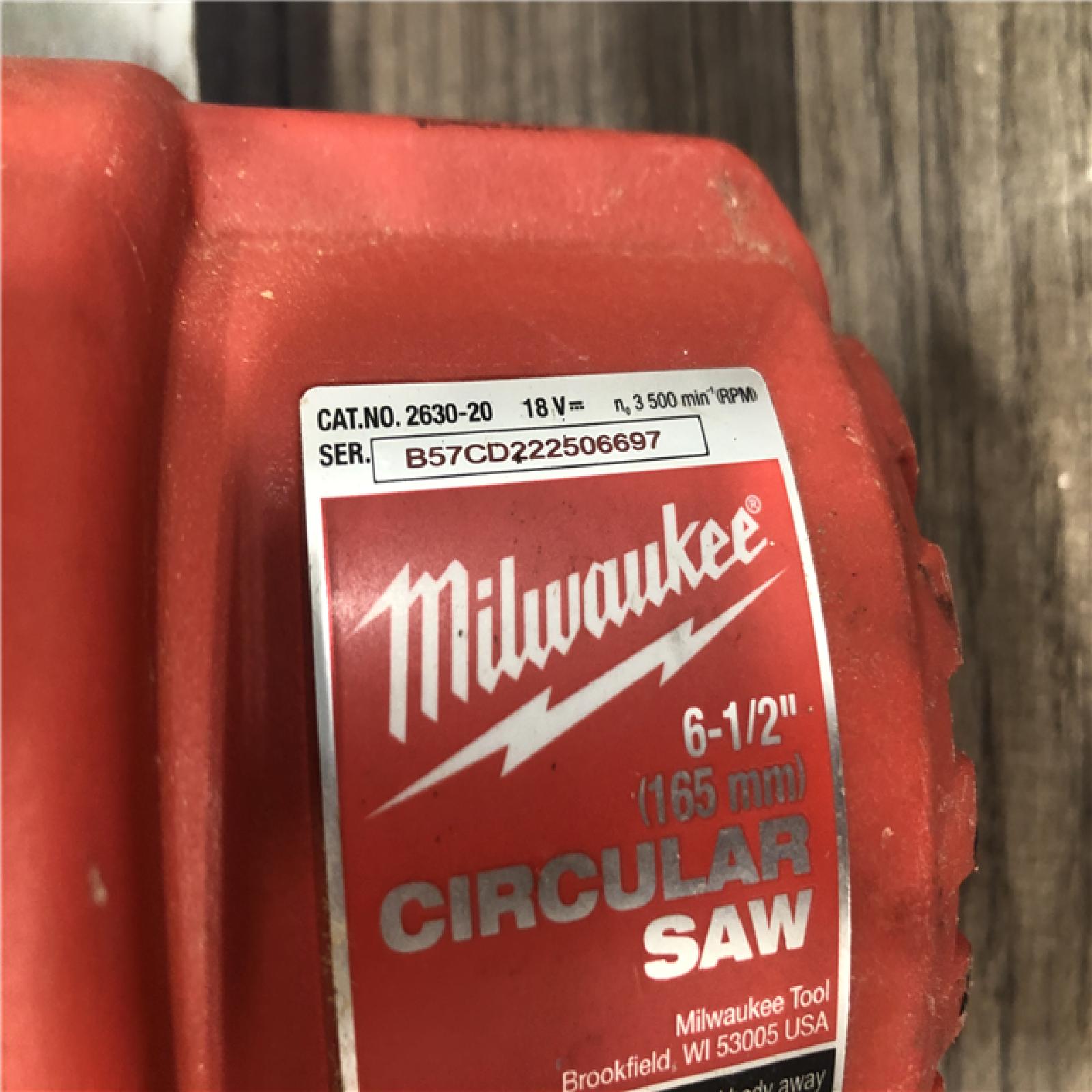 AS-IS Milwaukee 18V Lithium-Ion Cordless 6-1/2 in. Circular Saw (Tool-Only)