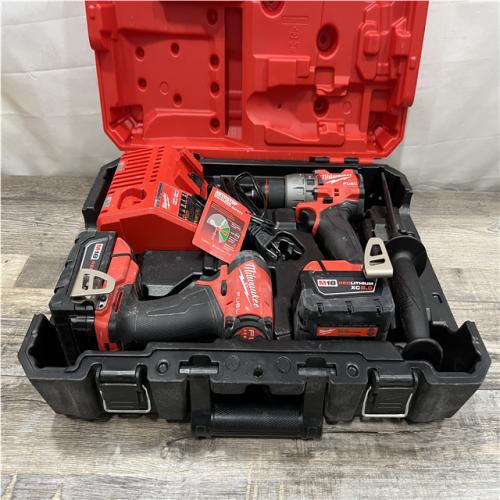 AS-IS Milwaukee FUEL 18V Lithium-Ion Brushless Cordless Hammer Drill and Impact Driver Combo Kit